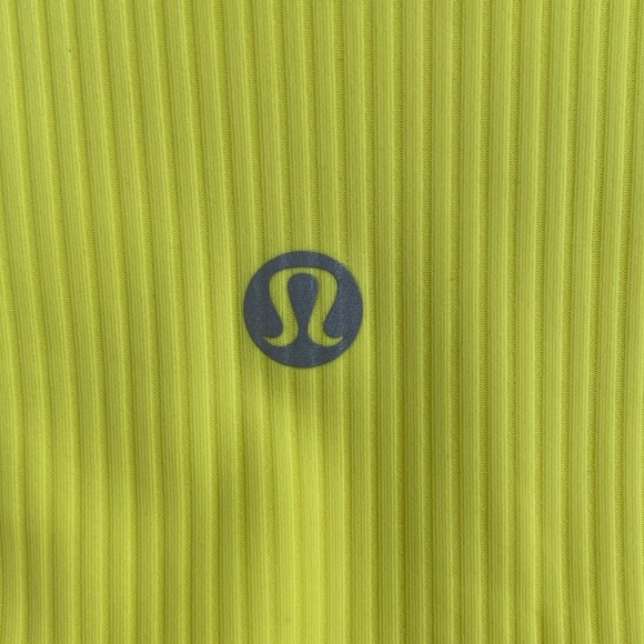 ❤️ Lululemon Like a Cloud Ribbed Longline Bra Electric Lemon Yellow Size 6 NWOT - Picture 5 of 8